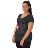 Pride Bat - Lesbian Pride Recycled V-Neck T-Shirt