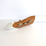 Leather and Resin Bone Bracers - Unstained Leather