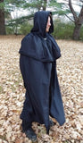 Hooded Cloak with a Metal Clasp