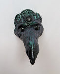 Sculped Three-Eyed Raven Head Magnet