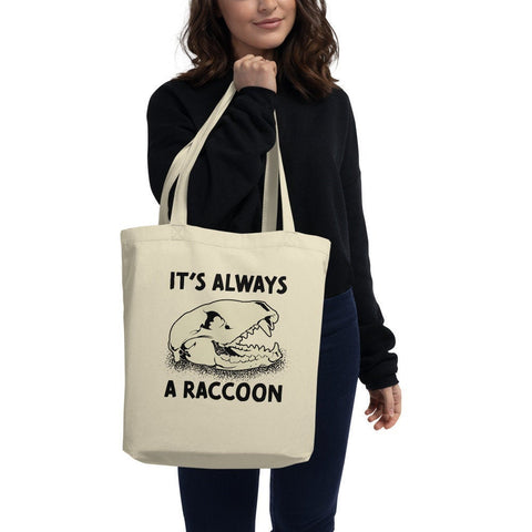 It's Always a Raccoon Eco Tote Bag Tan