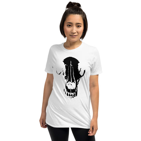 Black Fox Skull Face T-Shirt