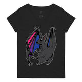 Pride Bat - Bi Pride Recycled V-Neck T-Shirt